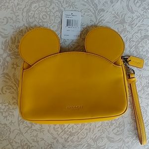 Coach Mickey Mouse Ears Wristlet and Luggage Tag